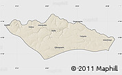 Shaded Relief Map of Camanongue, single color outside