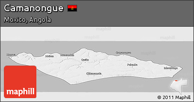 Gray Panoramic Map of Camanongue, single color outside