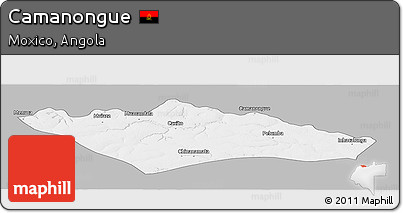 Gray Panoramic Map of Camanongue, single color outside