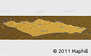 Physical Panoramic Map of Camanongue, darken