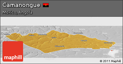 Physical Panoramic Map of Camanongue, lighten, desaturated