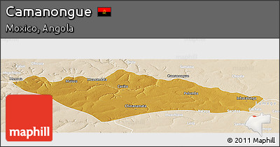 Physical Panoramic Map of Camanongue, lighten