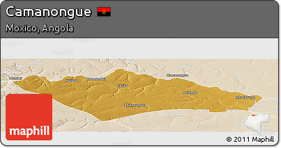Physical Panoramic Map of Camanongue, lighten