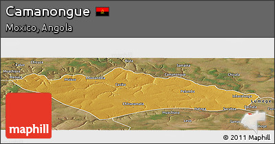 Physical Panoramic Map of Camanongue, satellite outside