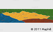 Political Panoramic Map of Camanongue, darken