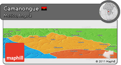 Political Panoramic Map of Camanongue