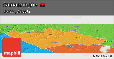 Political Panoramic Map of Camanongue