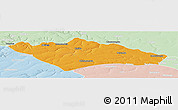 Political Panoramic Map of Camanongue, lighten