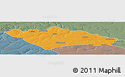 Political Panoramic Map of Camanongue, semi-desaturated