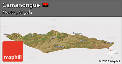 Satellite Panoramic Map of Camanongue, cropped outside