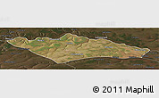 Satellite Panoramic Map of Camanongue, darken