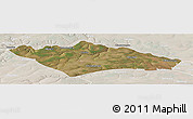 Satellite Panoramic Map of Camanongue, lighten