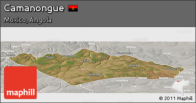 Satellite Panoramic Map of Camanongue, lighten, semi-desaturated