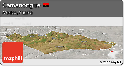Satellite Panoramic Map of Camanongue, lighten, semi-desaturated
