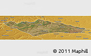Satellite Panoramic Map of Camanongue, physical outside