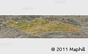 Satellite Panoramic Map of Camanongue, semi-desaturated