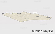Shaded Relief Panoramic Map of Camanongue, cropped outside