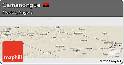Shaded Relief Panoramic Map of Camanongue