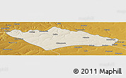 Shaded Relief Panoramic Map of Camanongue, physical outside