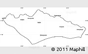 Blank Simple Map of Camanongue, cropped outside