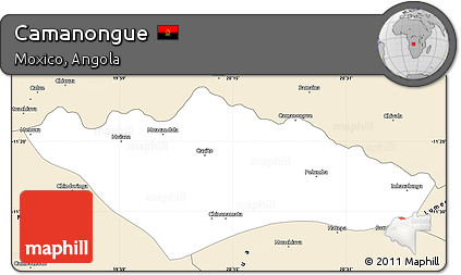 Classic Style Simple Map of Camanongue