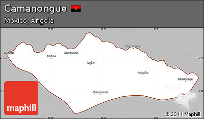 Gray Simple Map of Camanongue, cropped outside