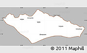 Gray Simple Map of Camanongue, cropped outside