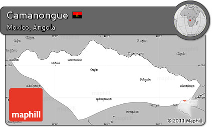 Gray Simple Map of Camanongue