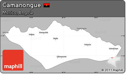 Gray Simple Map of Camanongue, single color outside