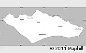 Gray Simple Map of Camanongue, single color outside