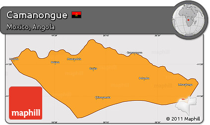Political Simple Map of Camanongue, cropped outside