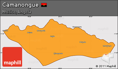 Political Simple Map of Camanongue, cropped outside
