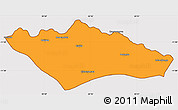 Political Simple Map of Camanongue, cropped outside