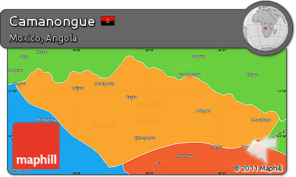 Political Simple Map of Camanongue