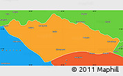 Political Simple Map of Camanongue