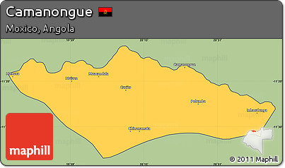 Savanna Style Simple Map of Camanongue, cropped outside