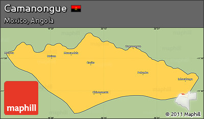 Savanna Style Simple Map of Camanongue, cropped outside