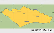 Savanna Style Simple Map of Camanongue, cropped outside