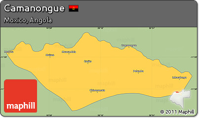 Savanna Style Simple Map of Camanongue, single color outside