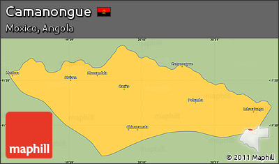 Savanna Style Simple Map of Camanongue, single color outside