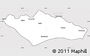 Silver Style Simple Map of Camanongue, cropped outside