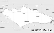 Silver Style Simple Map of Camanongue