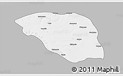Gray 3D Map of Leua, single color outside