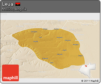 Physical 3D Map of Leua, lighten