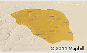 Physical 3D Map of Leua, lighten