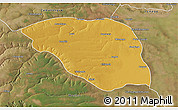 Physical 3D Map of Leua, satellite outside