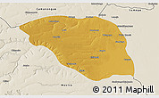 Physical 3D Map of Leua, shaded relief outside