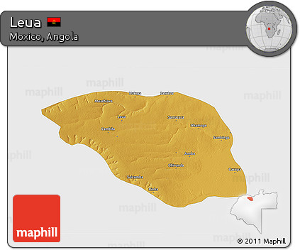Physical 3D Map of Leua, single color outside