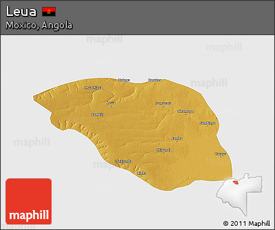 Physical 3D Map of Leua, single color outside