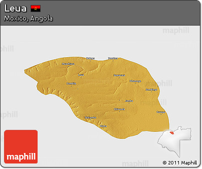 Physical 3D Map of Leua, single color outside
